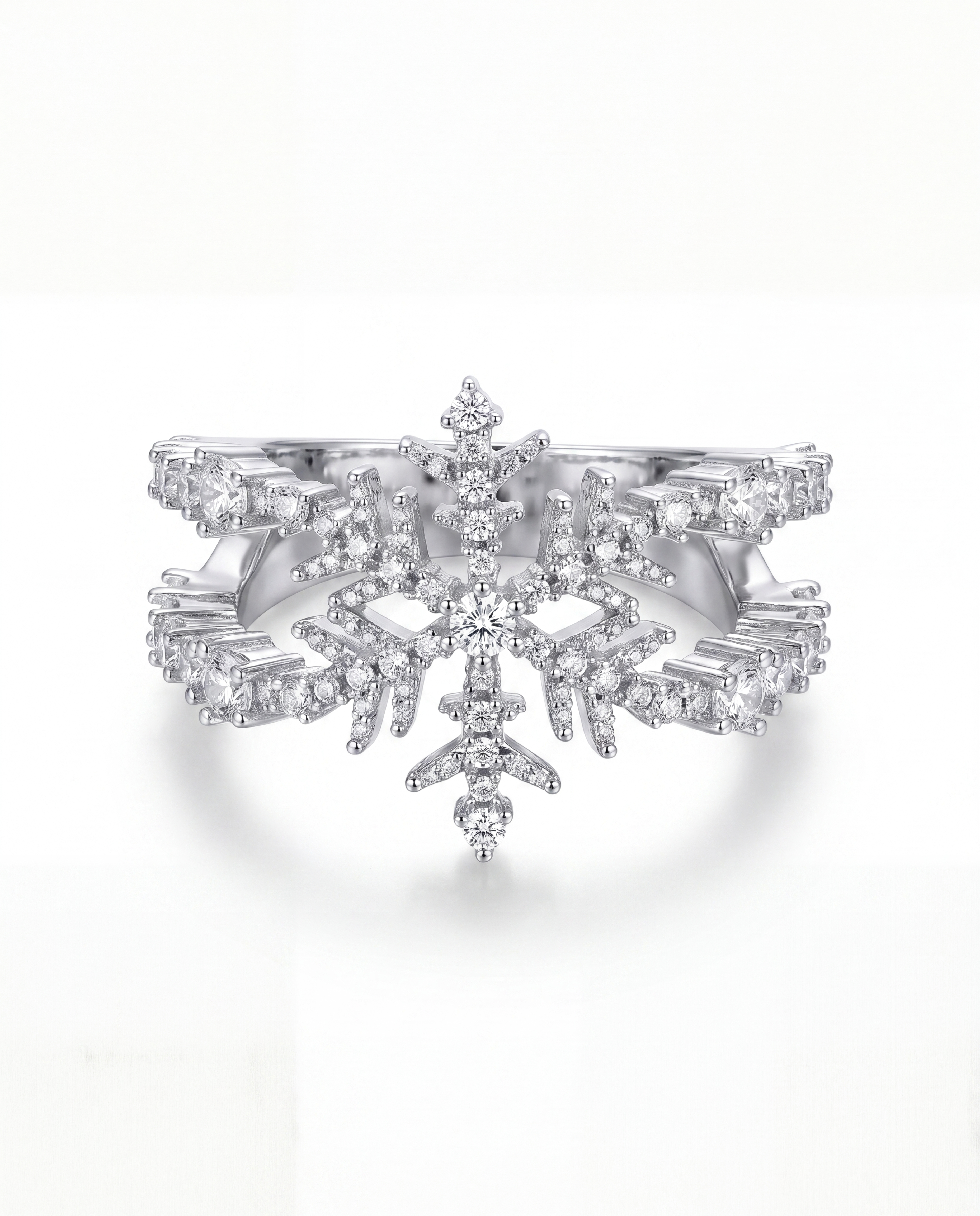 Iced Snowflake Ring
